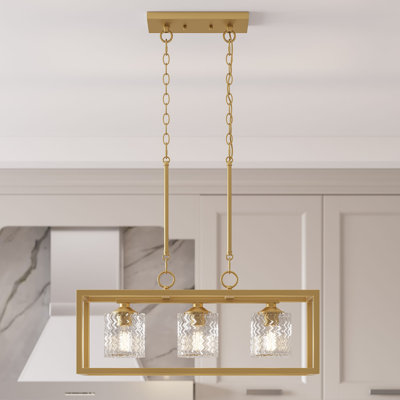 Jazette Dimmable 3-Light Kitchen Island Chandelier