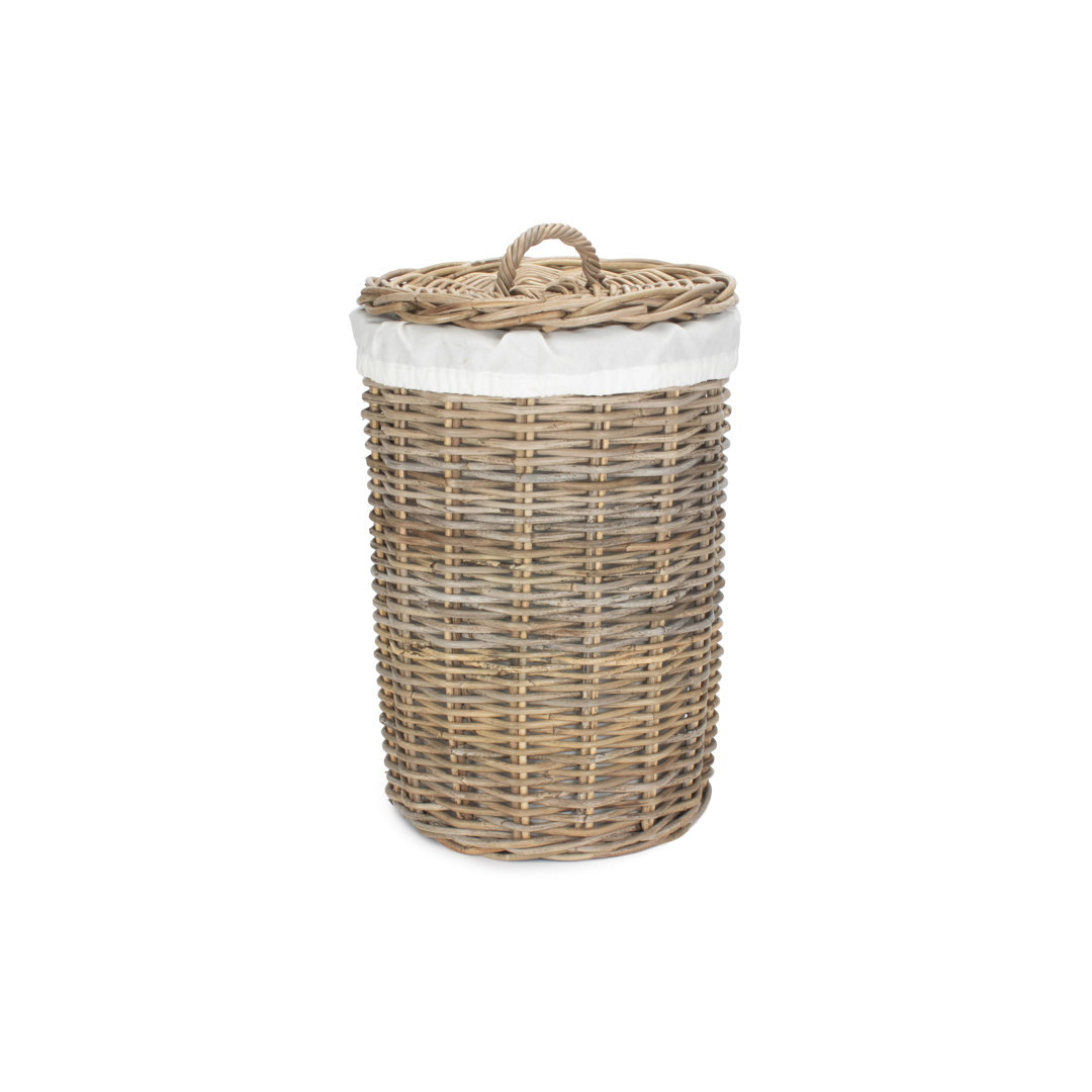 Wicker Laundry Hamper Basket with Lining
