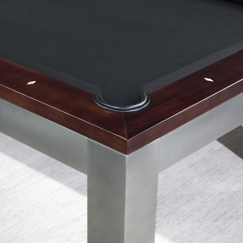 Playcraft Genoa 8' Slate Pool Table With Dining Top & Benches/Professional Installation Included, Academy Blue, 7.5'