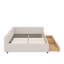 Upholstered Platform Bed With USB And Drawers-996590454
