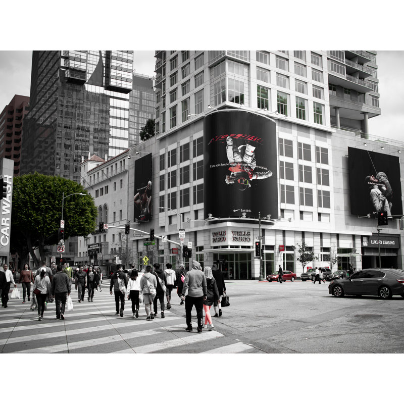 Los Angeles Street Shot Print by Alan Scherer, 24" H x 32" W, Wrapped Canvas