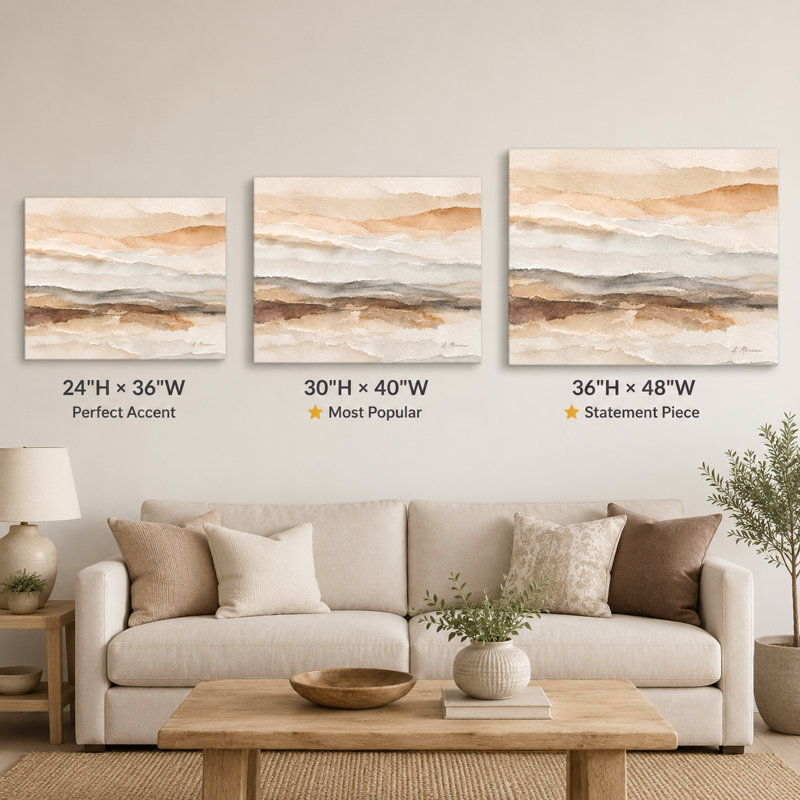 Coastal Strata, art mural sur toile tendue, H 24 po x l 36 po x P 1,5 po