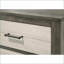 Commodes et amp; Commode 4 tiroirs avec poignées en métal Farmrobes | Gris, beige