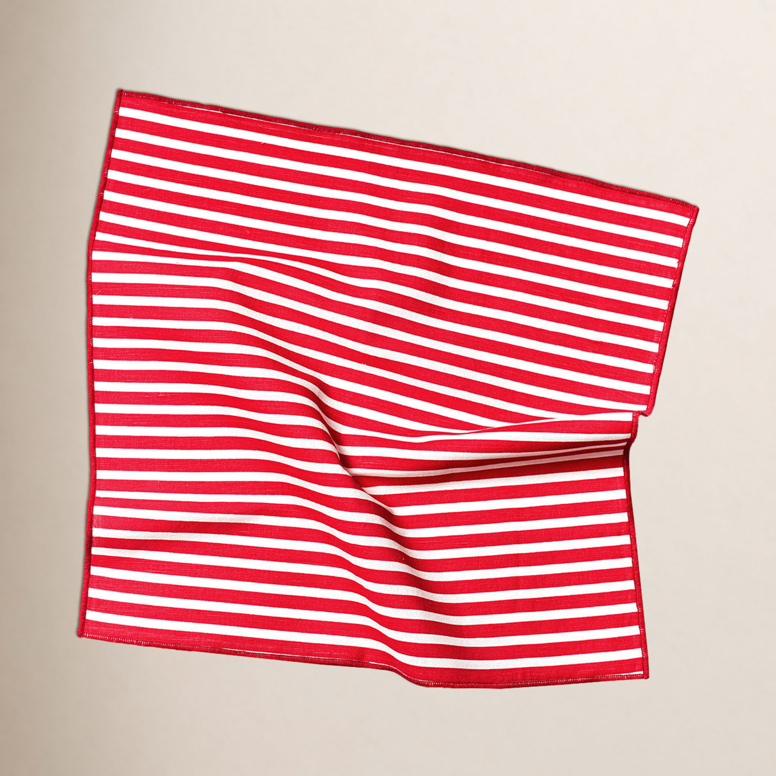 Red Stripe Ruffle Red Stripe Napkin