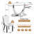 Modern Glam 5-Piece Tempered Glass Dining Set with Tufted Faux Leather Chairs and Chrome Arc Base
