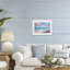 Paradise Beach Umbrellas Framed Print Under Glass, design by LSR Design Studio-1068413401-1068413403