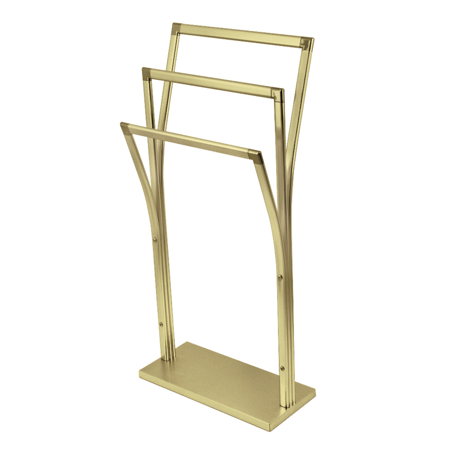 Edenscape Freestanding Y-Style Towel Rack, Brushed Brass