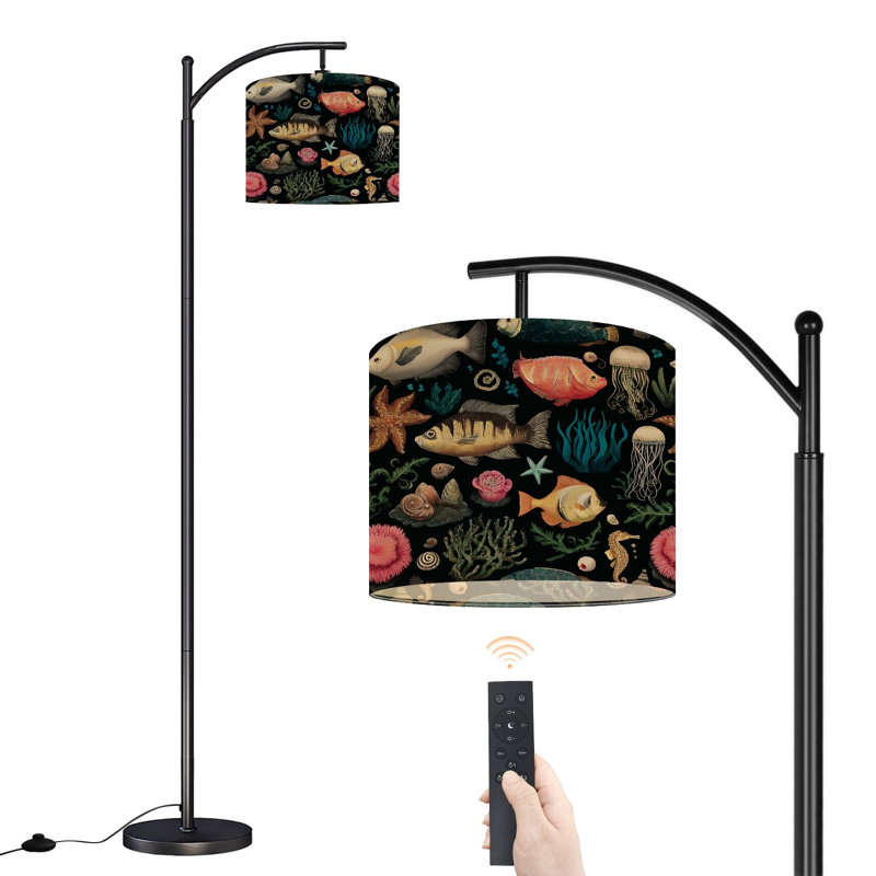 Lampe sur pied à arc avec abat-jour réglable Ocean Life