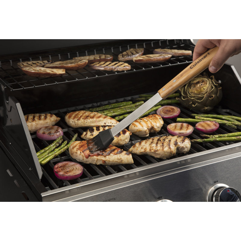 13-Piece Stainless Steel Grill Tool Set with Bamboo Handles