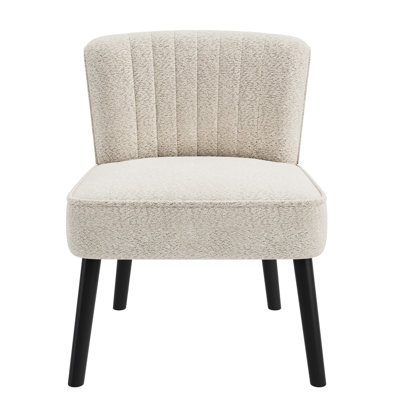 Chair, White Version - Stylish For Small Spaces With Legs Shade Areas Comfortable Seat
