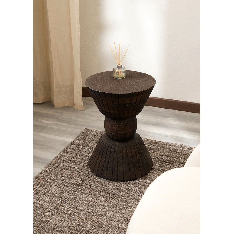 Table de bout décorative en bois - Table d'appoint - 16 x 16 x 22 po