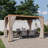 Aluminum Louvered Pergola with Adjustable Roof and Curtains-99306375-129159975