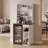 Mini Fridge Cabinet with Wine Glass Rack, Bar Cabinet with Adjustable Shelf and Drawer for Kitchen, Living Room-2057383636