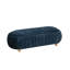 Banc d'appoint ovale rembourré de 55 pouces avec rangement, couvercle rabattable et pieds en bois massif-1414967719