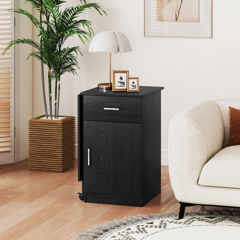 Bureau d'ordinateur pliable avec tiroir, Noir