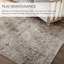 Phoebe Machine WashableGeometric Area Rug in Brown/ Cream-338490875