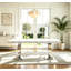 Table de salle à manger rectangulaire moderne et luxueuse de 70 pouces avec plateau imprimé marbre blanc et pied central en acier inoxydable pour la cuisine-606772741
