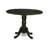 3 Piece Dining Room Furniture Set Includes a Round Kitchen Table with Dropleaf and 2 Polyester Fabric Upholstered Chairs, 42x42 Inch, Black-93577936-126400262-126401041