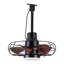 Ventilateur de plafond d'extérieur en cage de 20 pouces avec lumière et télécommande, à brancher, noir élégant, homologué pour les patios, les pavillons de jardin et les pergolas