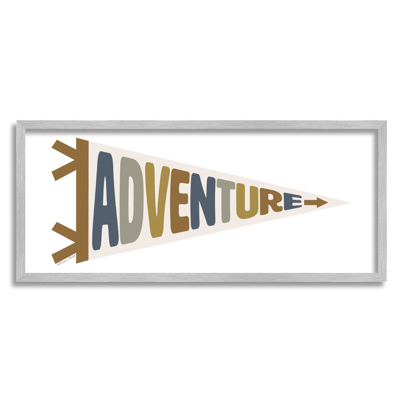 Kid's Adventure Sports Drapeau Flèche droite directionnelle, H 13 po x l 30 po x P 1,5 po, Estampe numérique Farmhouse