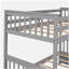 Lit simple avec escalier et deux tiroirs de rangement (gris)-1733562759