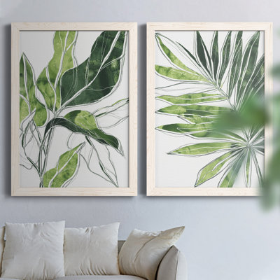 " Expressive Palm III " 2 - Pieces Painting Print