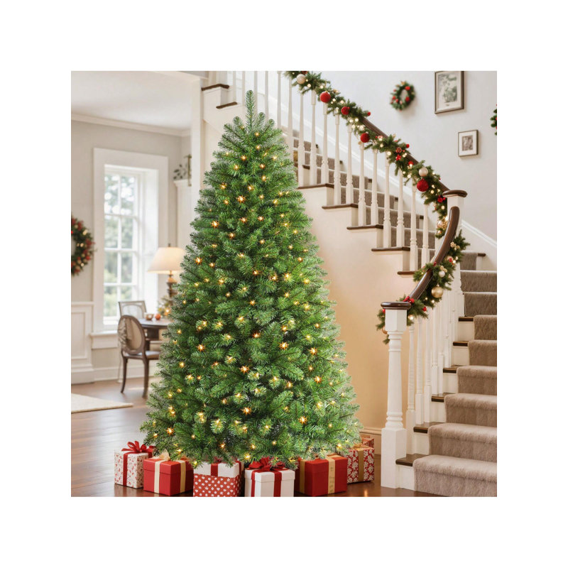 Lighted Artificial Christmas Tree, 8.99' H