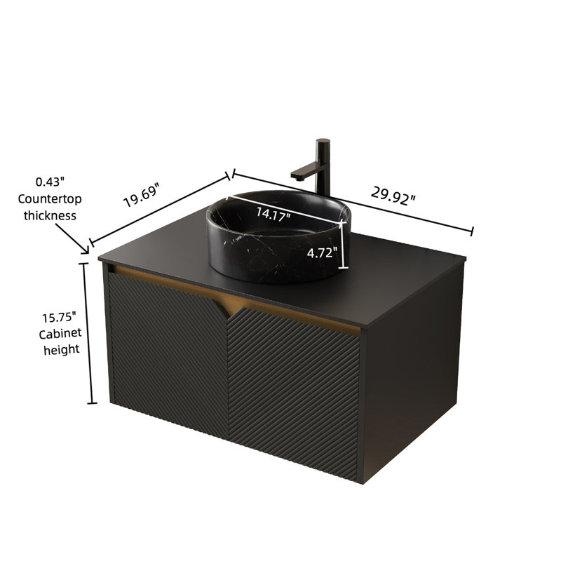 Meuble-lavabo de salle de bain 30 po RUBEN, 30"