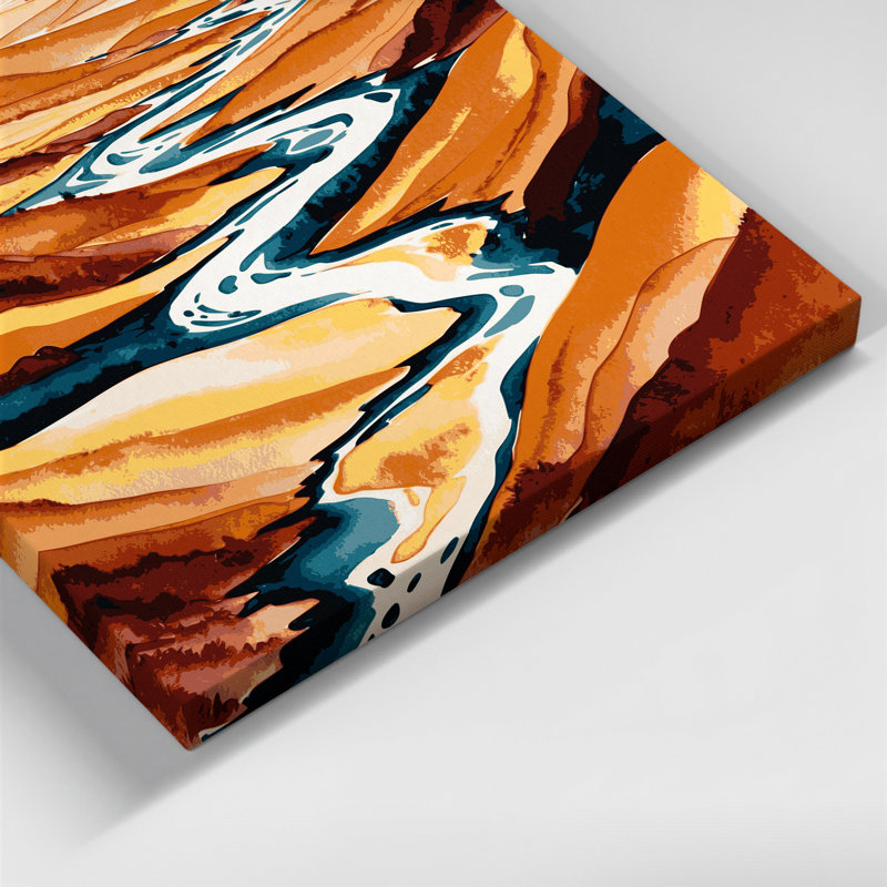 "Watercolor Landscape" 72, art mural sur toile beige