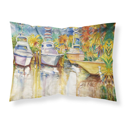 Taie d’oreiller à bateau de pêche profonde héron et profonde