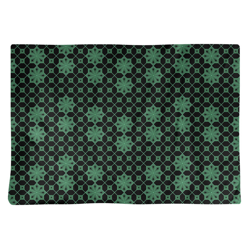 Napperon en coton 18 po Classic Lattice, Vert / Noir