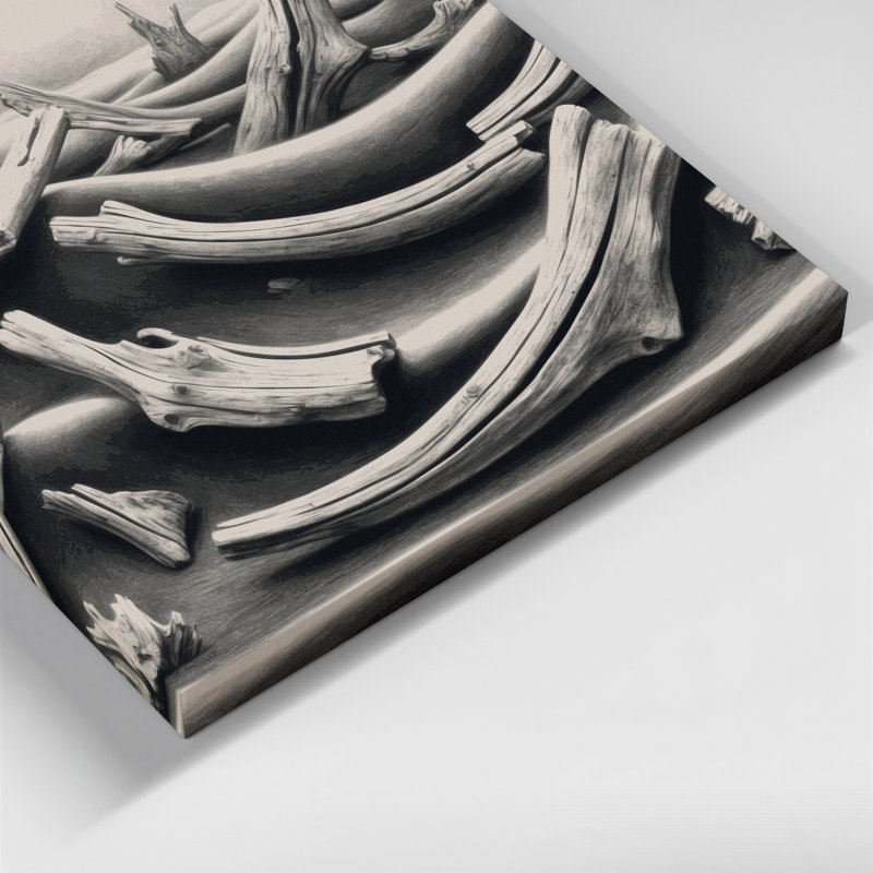 Art mural sur toile gris, H 24 po x l 36 po
