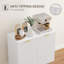 Buffet avec tablettes réglables, blanc