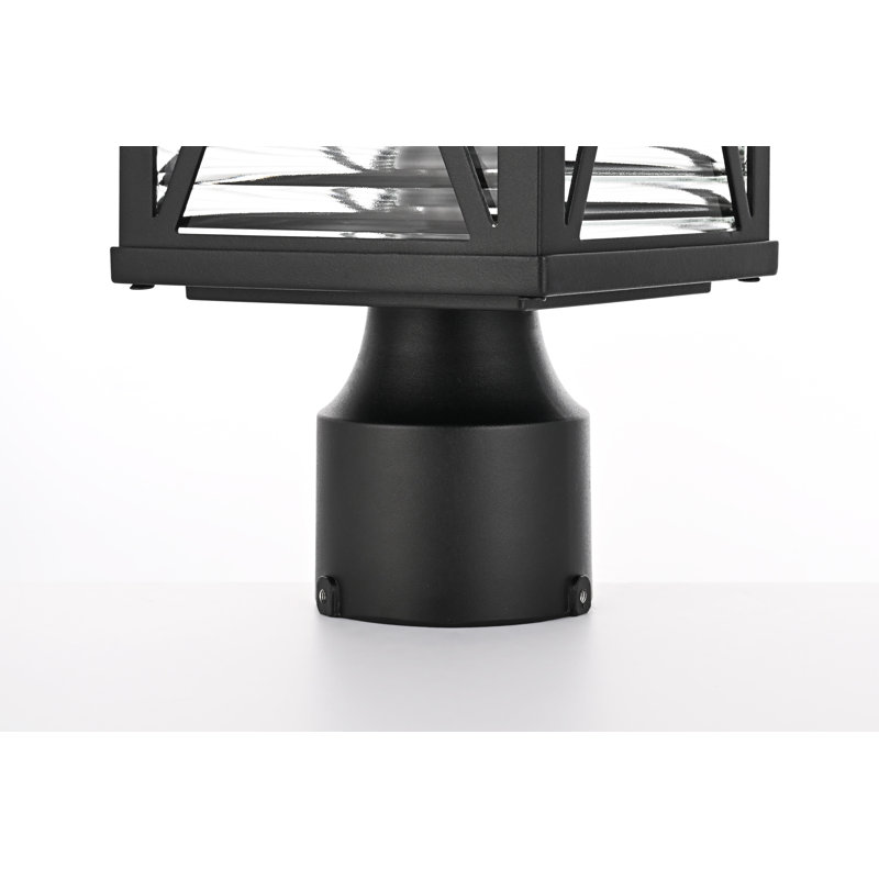 Lampadaire d'extérieur noir Amiriah 16 pouces