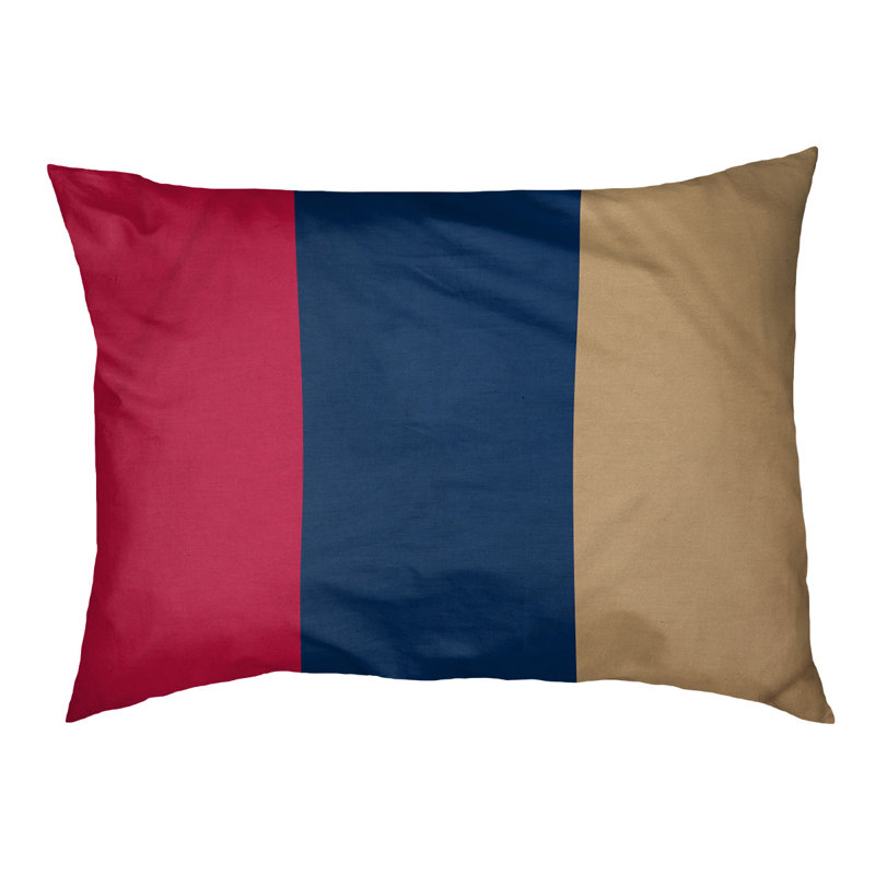 Coussin Arizona, Moyen (l 28 po x P 18 po x H 9,5 po), Rouge écarlate / bleu marine / or Kasota des Twin