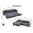 L-Shaped Reversible Sectional Sofa-1891628935