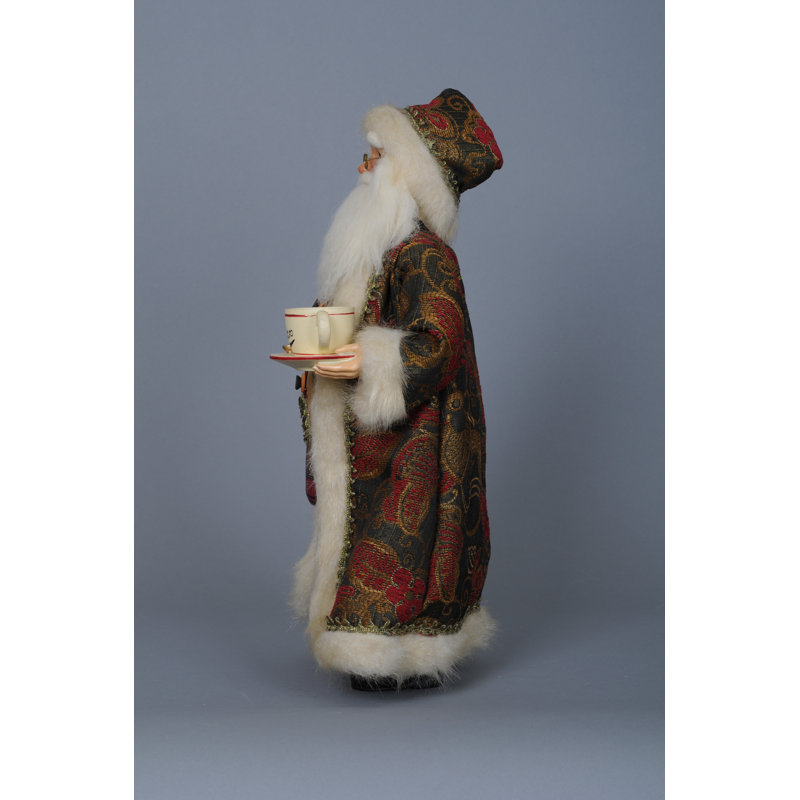 Christmas Coffee Santa Figurine