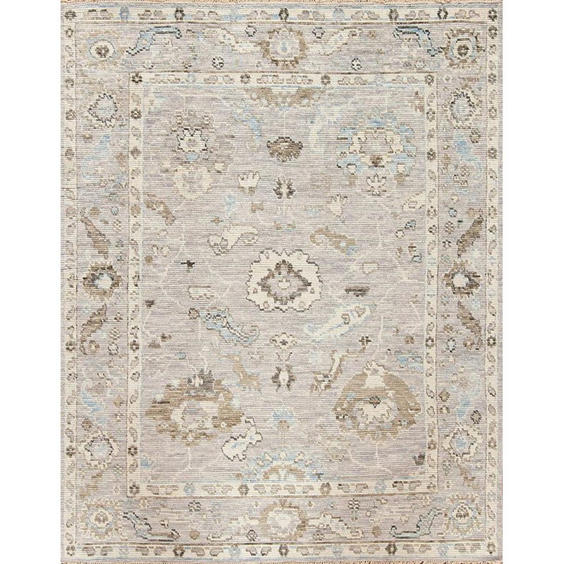 Cascade Hand Knotted Wool Area Rug, Rectangle 6' x 9'