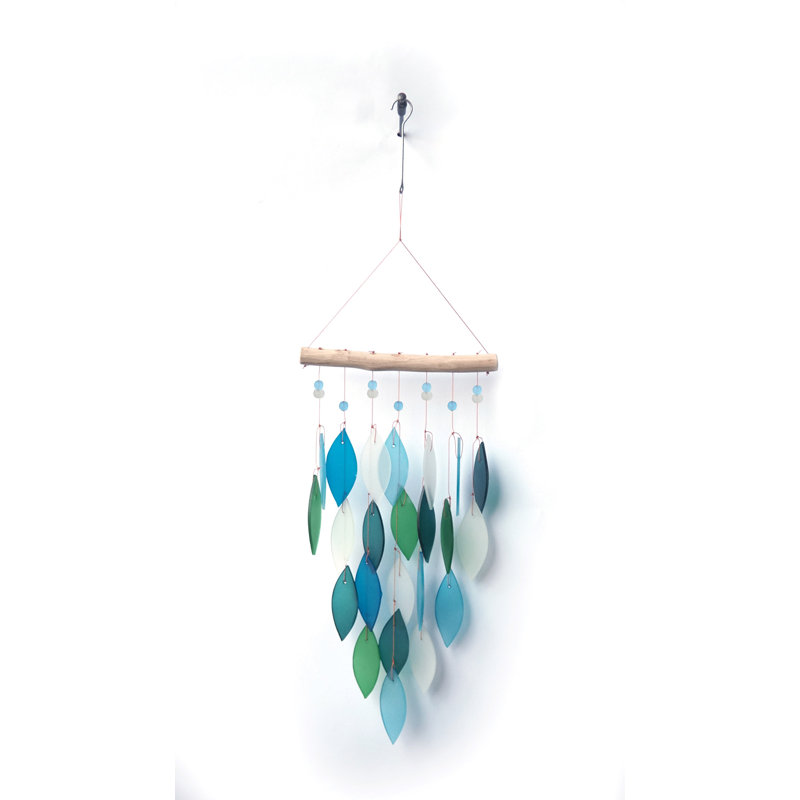 Carillon Siari, Bleu lagune, H 24,5 po x l 7,5 po x P 0,75 po