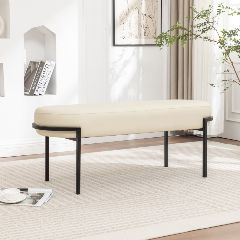 Jolanta Upholstered Bench, Cream