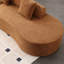 Canapé combiné moderne incurvé avec tissu éponge, aucun assemblage requis, comprend trois coussins pour un confort ultime-299454179