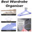 20 Pack Blue Rubber Coated Metal Hangers For Clothes