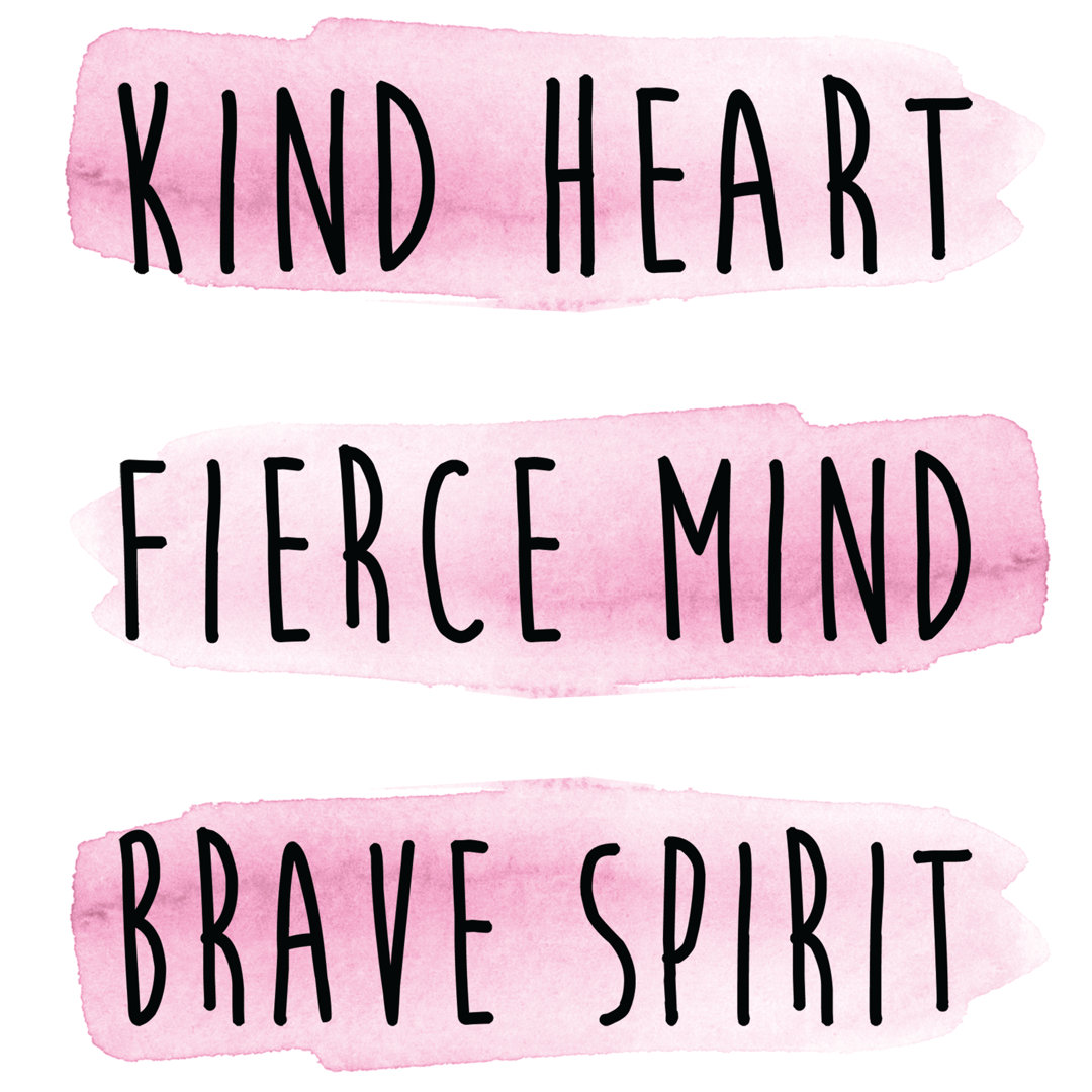 Kind Fierce Brave 2 - Wrapped Canvas Print