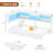 Twin Xl Size Daybed With 2 Underneath Storage Drawers And Charging Station, L-Shape Corner Bed Frame With Storage Bookcase And Led Lights For Living Room, Bedroom & Guest Room, White-155009250-140108792