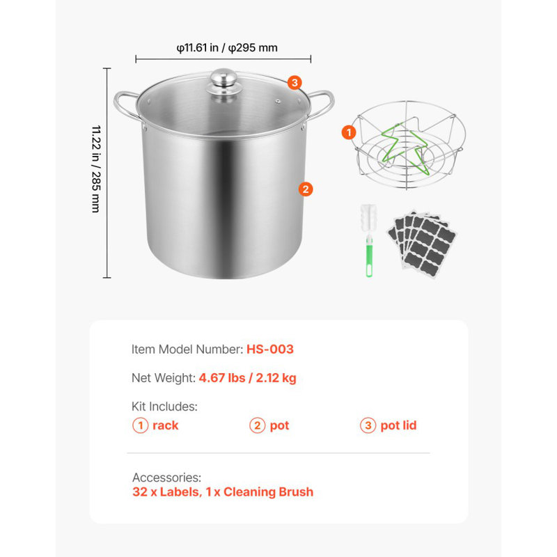3 - Piece Stainless Steel Cookware Set