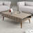 Stylish Coffee Table, Atlas & Walnut Color, 41.3 x 13.6 x 23.6 inches | 100% Melamine Coated Particle Board, Thickness: 0.7 inches | Modern Geometric Design, Perfect for Living Room & Contemporary Spaces-1127913549-1127913551