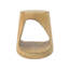 Table d'appoint creuse texturée en bois avec abat-jour naturel, conception stable à base large pour plus de stabilité, usages multiples et variés, 17,09 po de hauteur, capacité de 200 lb avec texture et ton