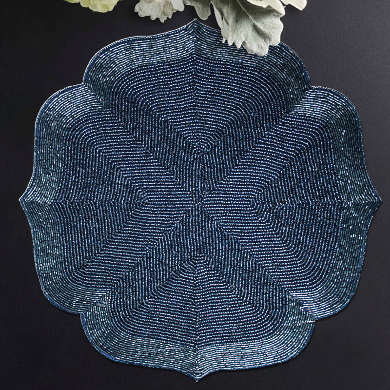 Polyester Embroidered Round Placemat
