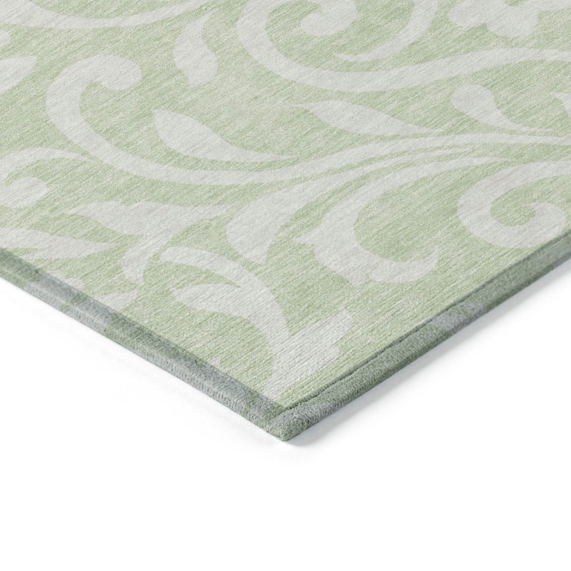 Malek Washable Floral Indoor / Outdoor Rug, Rectangle 2'6" x 3'10"
