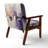 Paper Euphoria I - Upholstered Midcentury Modern Arm Chair-118659396-118659402